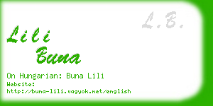 lili buna business card